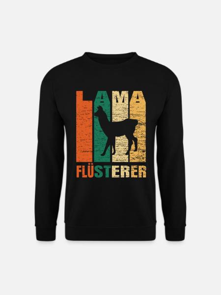 Lama - Unisex Pullover - Schwarz