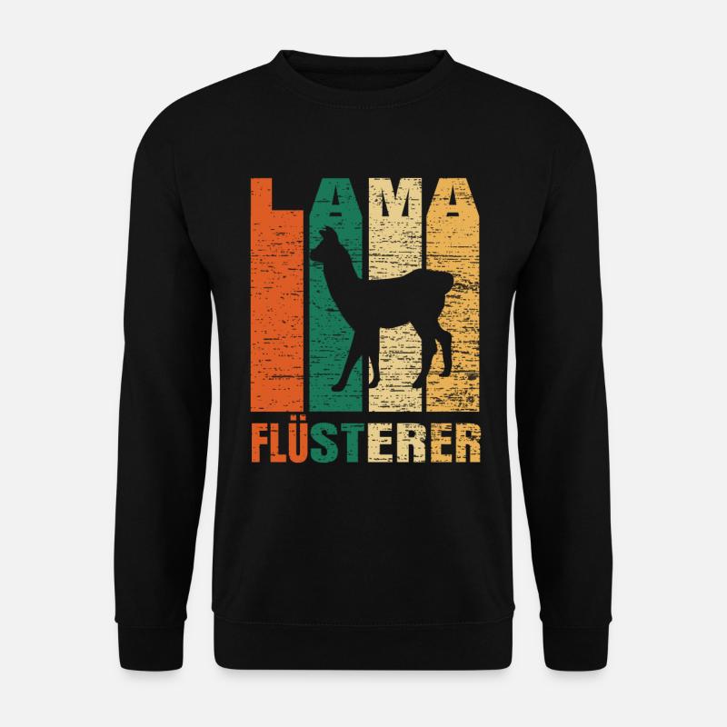Lama - Unisex Pullover - Schwarz