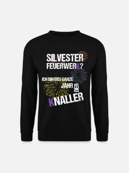 Silvester Neujahr - Unisex Pullover - Schwarz