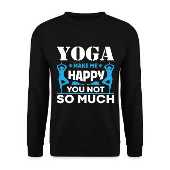 Yoga meditation yogi buddhism relaxation - Unisex Sweatshirt - black - Front - Alina (178cm) & Michal (187cm)