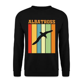 Albatros Retro Farbenspiel - Unisex Pullover - Schwarz - Vorne - Alina (178cm) & Michal (187cm)