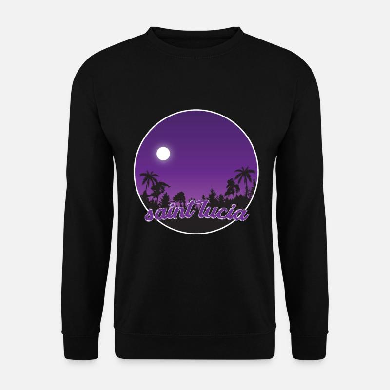 St. Lucia purple paradise - Unisex Sweatshirt - black