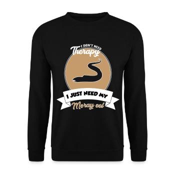 Murène - Je n'ai pas besoin de thérapie - Sweat-shirt Unisexe - noir - Devant - Alina (178cm) & Michal (187cm)