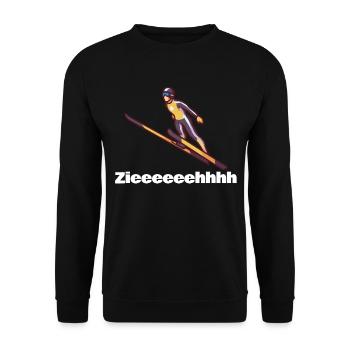 Pull de ski SKI JUMPING GIFT - Sweat-shirt Unisexe - noir - Devant - Alina (178cm) & Michal (187cm)