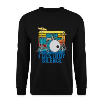 Drummer Drums Drummer Drums Fun Gift - Sweat-shirt Unisexe - noir - Devant - Alina (178cm) & Michal (187cm)