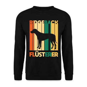 Rhodesian Ridgeback - Unisex Pullover - Schwarz - Vorne - Alina (178cm) & Michal (187cm)