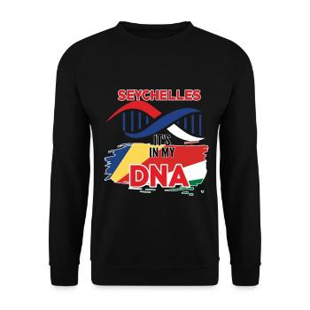 Seychelles is in my DNA - Unisex Sweatshirt - black - Front - Alina (178cm) & Michal (187cm)