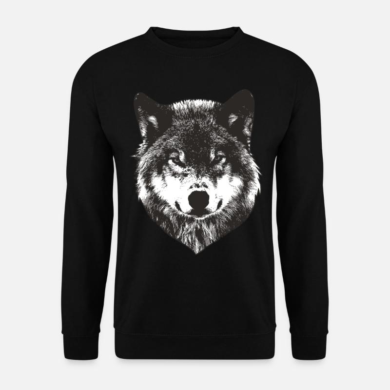 Wolf Face - Unisex Sweatshirt - black