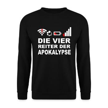 Reiter der APOKALYPSE - Unisex Pullover - Schwarz - Vorne - Alina (178cm) & Michal (187cm)