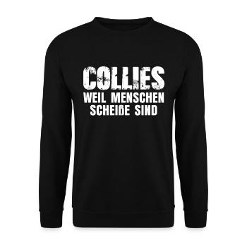 Collie - Unisex Pullover - Schwarz - Vorne - Alina (178cm) & Michal (187cm)