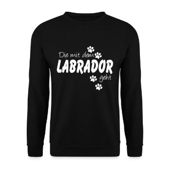 Labrador - Unisex Pullover - Schwarz - Vorne - Alina (178cm) & Michal (187cm)