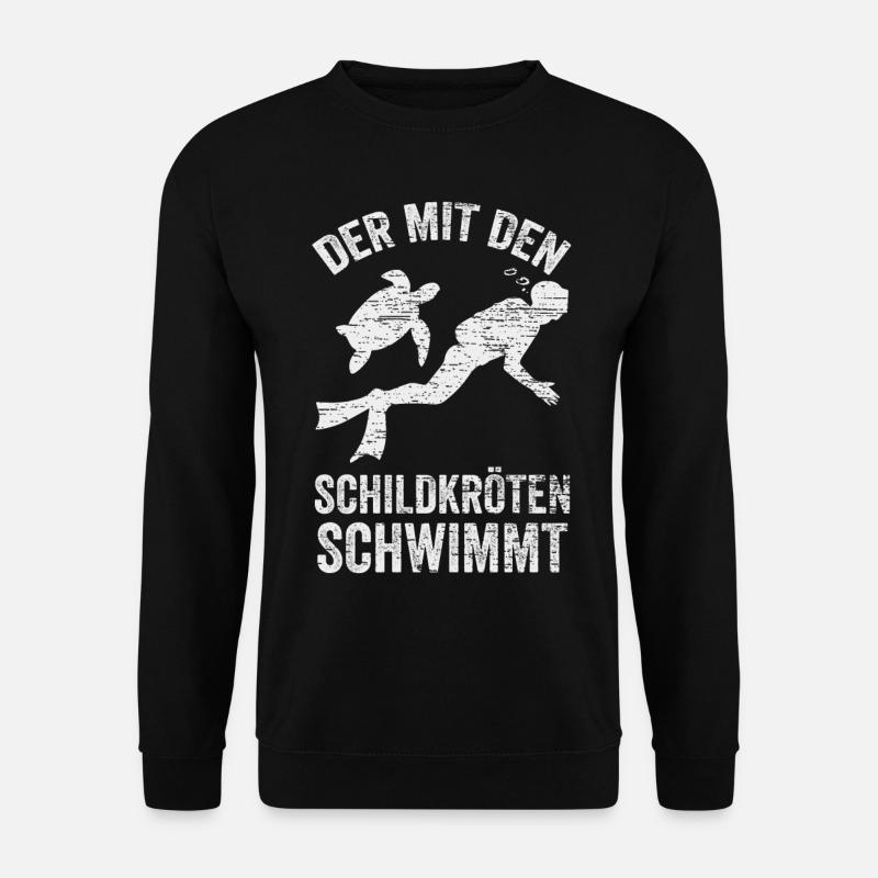 Schildkröte Taucher - Unisex Pullover - Schwarz