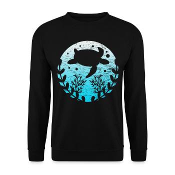 Turtle terrarium - Unisex Sweatshirt - black - Front - Alina (178cm) & Michal (187cm)