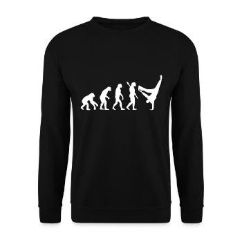 Evolution Hiphop Tanzen Breakdance HipHop Geschenk - Unisex Pullover - Schwarz - Vorne - Alina (178cm) & Michal (187cm)