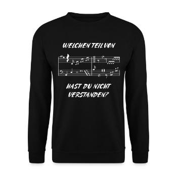 Musiklehrer Musikunterricht Musiklehrerin Musik - Unisex Pullover - Schwarz - Vorne - Alina (178cm) & Michal (187cm)