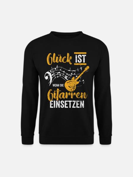 Gitarre Musiker - Unisex Pullover - Schwarz