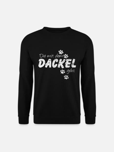 Die mit dem Dackel geht - Unisex Pullover - Schwarz