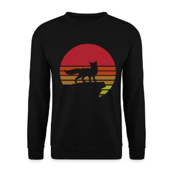 Fuchs - Unisex Pullover - Schwarz - Vorne - Alina (178cm) & Michal (187cm)