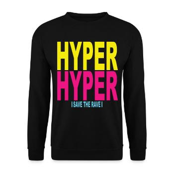 90s 90s party 90s techno 90 years - Unisex Sweatshirt - black - Front - Alina (178cm) & Michal (187cm)