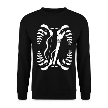 Laurel wreath bow shoot horseback bow - Unisex Sweatshirt - black - Front - Alina (178cm) & Michal (187cm)