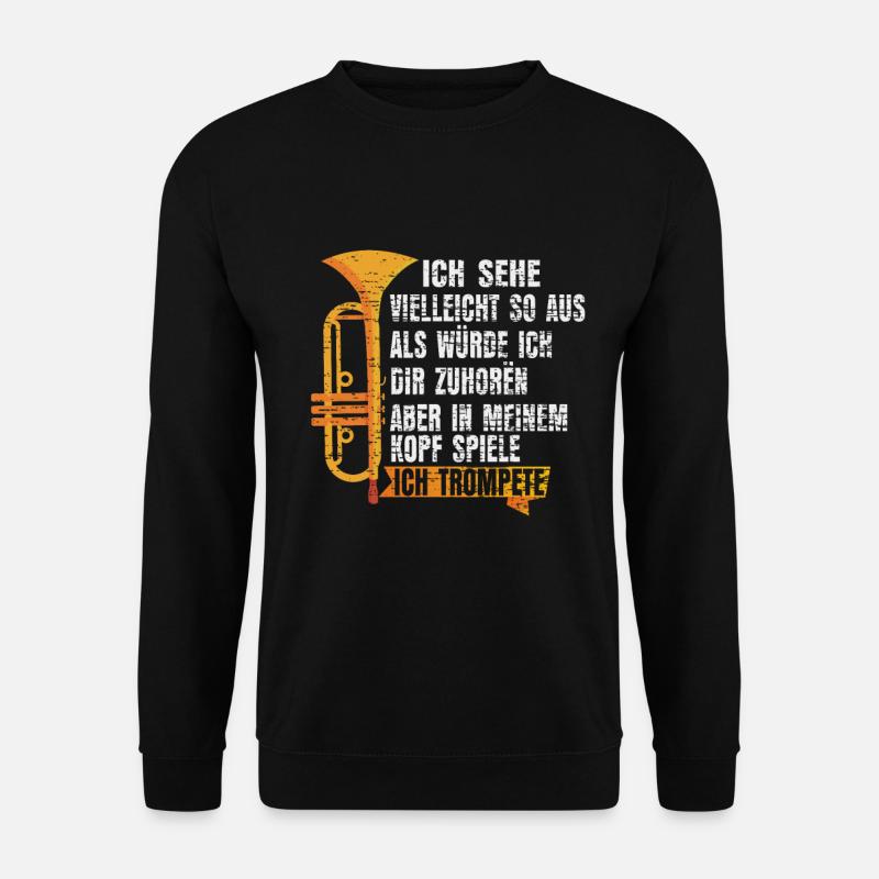 Trompete Musikinstrument - Unisex Pullover - Schwarz