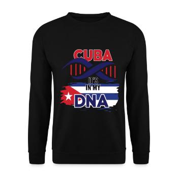 Kuba ist in meiner DNA - Unisex Pullover - Schwarz - Vorne - Alina (178cm) & Michal (187cm)