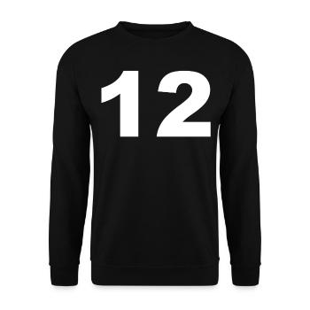12th birthday - Unisex Sweatshirt - black - Front - Alina (178cm) & Michal (187cm)