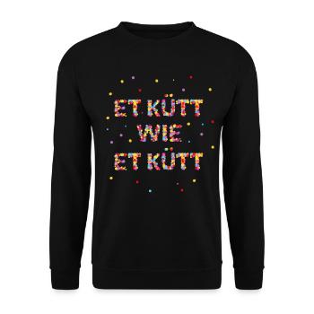 Et kütt wie et küt, Fasching - Unisex Pullover - Schwarz - Vorne - Alina (178cm) & Michal (187cm)