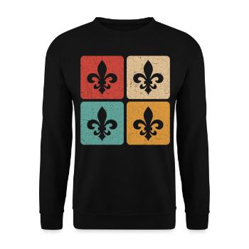 Vintage Mardi Gras - Unisex Sweatshirt - black - Front - Alina (178cm) & Michal (187cm)