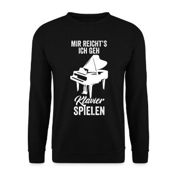 Klavier - Unisex Pullover - Schwarz - Vorne - Alina (178cm) & Michal (187cm)