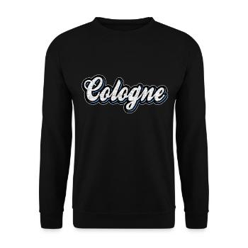 Cologne Lettering Vintage Colonia Kölsch Fan Cologne - Unisex Sweatshirt - black - Front - Alina (178cm) & Michal (187cm)