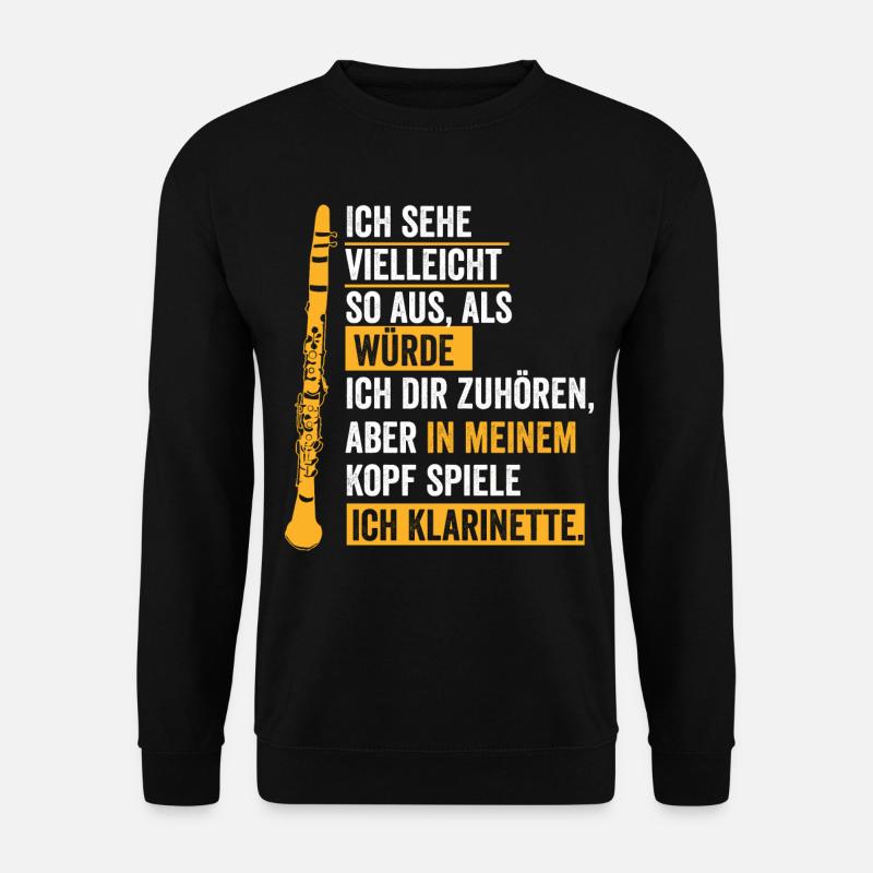 Klarinette Orchester - Unisex Pullover - Schwarz