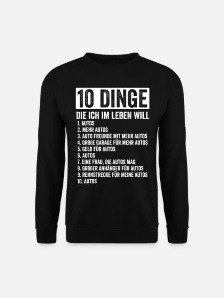 Auto Tuning lustiges Sprüche Geschenk - Unisex Pullover - Schwarz