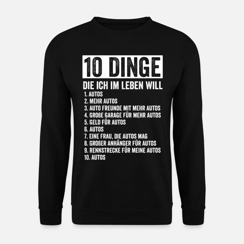 Auto Tuning lustiges Sprüche Geschenk - Unisex Pullover - Schwarz