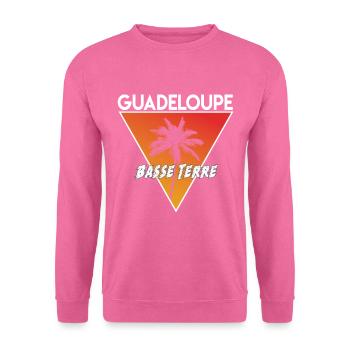 Guadeloupe mit Hauptstadt - Unisex Pullover - Pink - Vorne