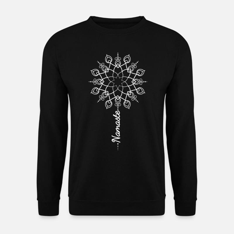 Namaste Mandala - Yoga Buddha Meditation Geschenk - Unisex Pullover - Schwarz