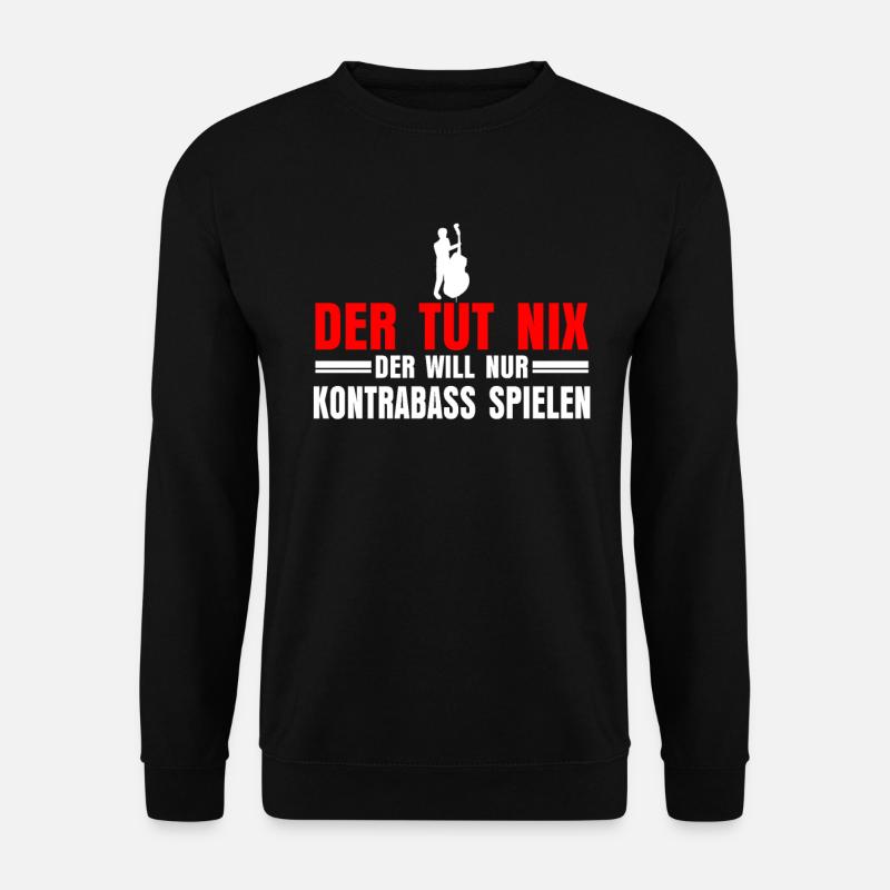 Kontrabass Streichinstrument - Unisex Pullover - Schwarz