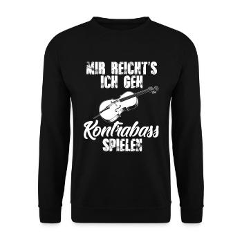 Kontrabass - Unisex Pullover - Schwarz - Vorne - Alina (178cm) & Michal (187cm)