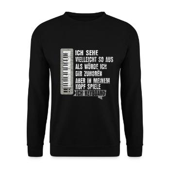 Keyboard Musik - Unisex Pullover - Schwarz - Vorne - Alina (178cm) & Michal (187cm)
