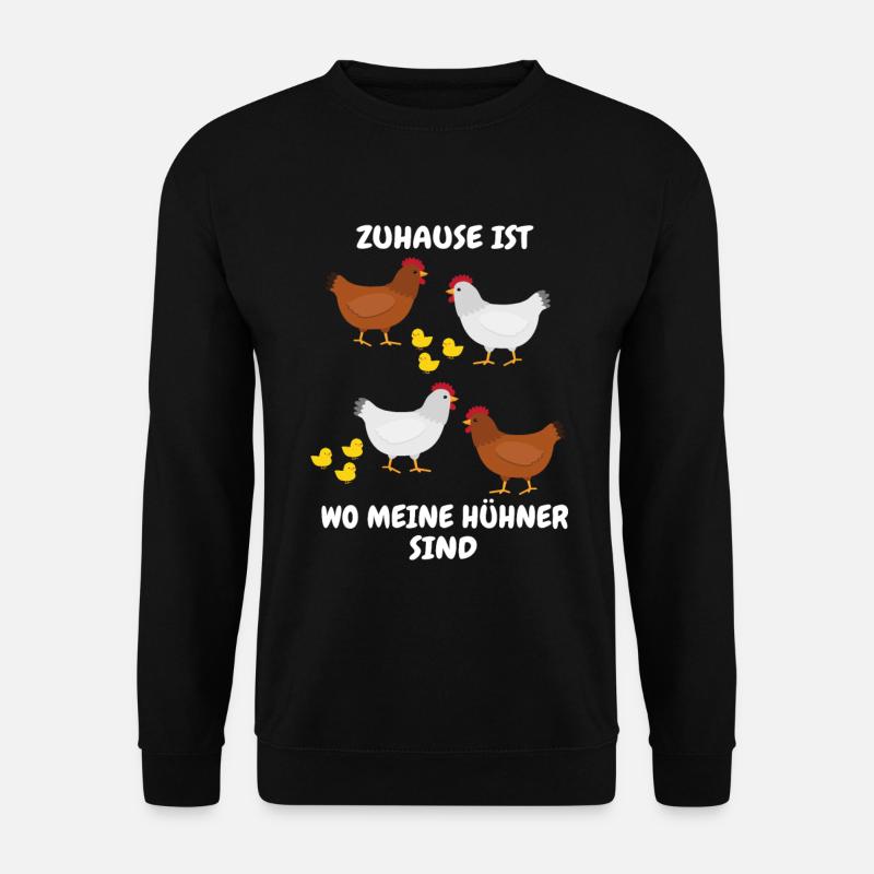 Hühner - Unisex Pullover - Schwarz