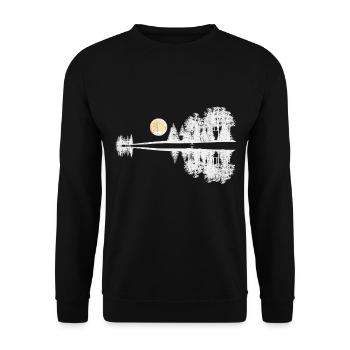 Joueur de guitare acoustique T-shirt - Sweat-shirt Unisexe - noir - Devant - Alina (178cm) & Michal (187cm)