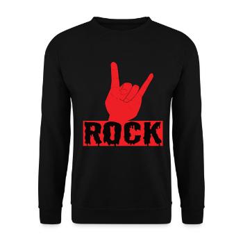 Rock french fork rock music heavy metal music - Unisex Sweatshirt - black - Front - Alina (178cm) & Michal (187cm)