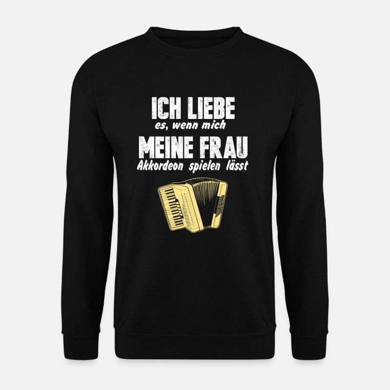 Akkordeon - Unisex Pullover - Schwarz