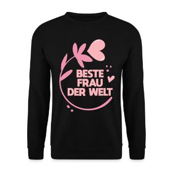 Meilleure femme valentine love - Sweat-shirt Unisexe - noir - Devant - Alina (178cm) & Michal (187cm)