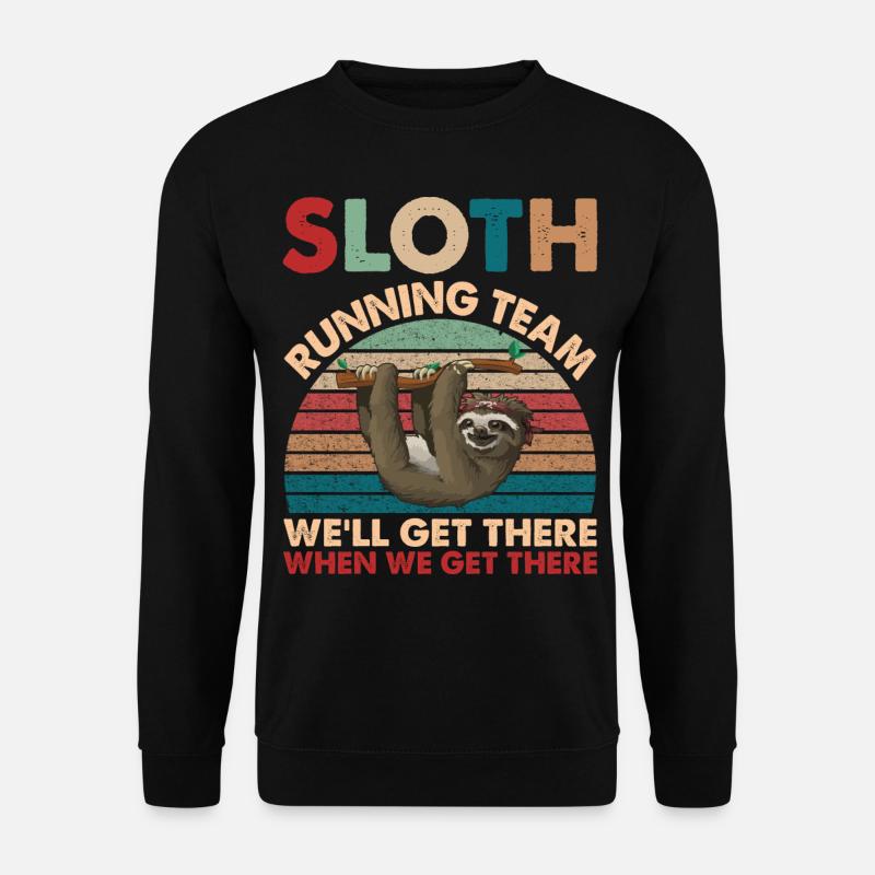 Sloth running Team - Unisex Pullover - Schwarz