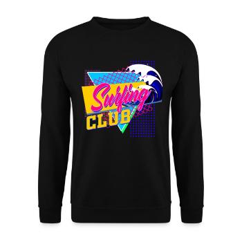 80s party - Unisex Sweatshirt - black - Front - Alina (178cm) & Michal (187cm)