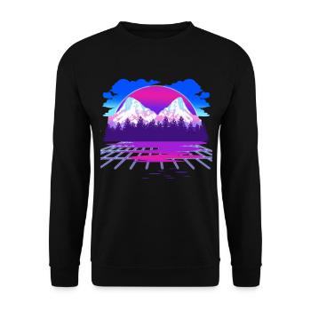 Vaporwave - Unisex Pullover - Schwarz - Vorne - Alina (178cm) & Michal (187cm)