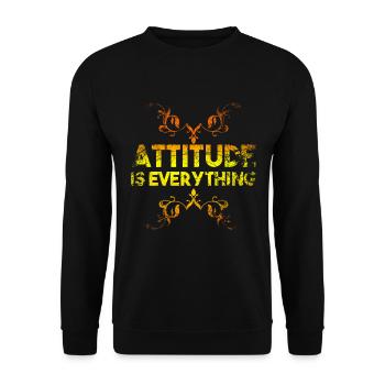 Attitude Is Everything - Unisex Pullover - Schwarz - Vorne - Alina (178cm) & Michal (187cm)