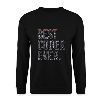 Bester Programmierer Coden Coder - Unisex Pullover - Schwarz - Vorne - Alina (178cm) & Michal (187cm)