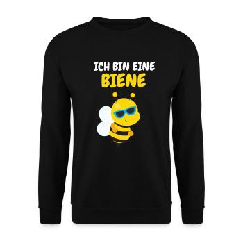 Biene - Unisex Pullover - Schwarz - Vorne - Alina (178cm) & Michal (187cm)